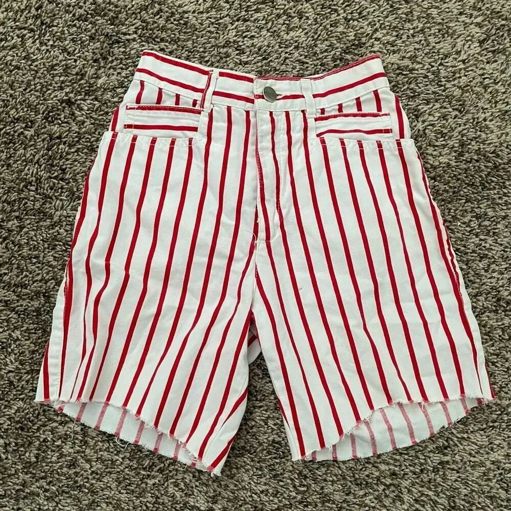 Vintage Esprit boys cut off striped shorts size 7